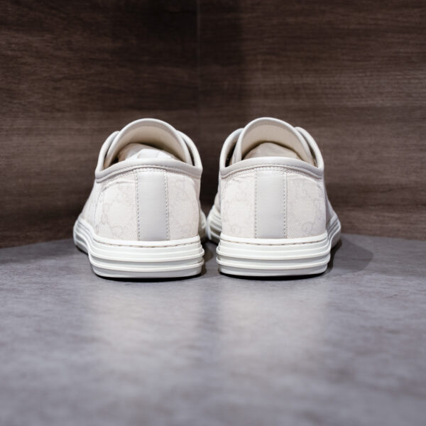 GIÀY GUCCI BEIGE GG CANVAS LEATHER LOW TOP SNEAKER - Hình ảnh 3
