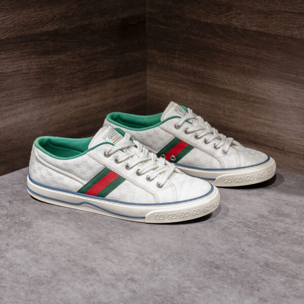 GIÀY GUCCI TENNIS 1977 ' WHITE MINI GG ' - Hình ảnh 2