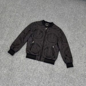 Áo Dolce & Gabbana Crown Print Bomber Jacket In Black