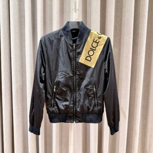 Áo Dolce & Gabbana Gold Logo Padded Zip Bomber