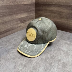 Mũ Gucci Logo Leather Patch GG Monogram Baseball