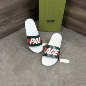 Dép Gucci x Palace Web Slide Limited