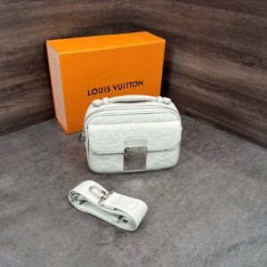 Túi Louis Vuitton S Lock Taurillon ‘Mineral Grey’ 2025