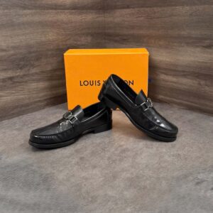 Giày Louis Vuitton Black Leather Major Loafers