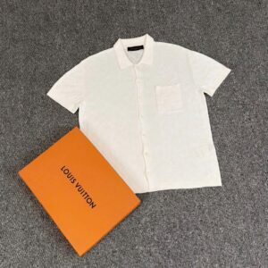 Áo Louis Vuitton Monogram Pointelle Short-Sleeved Shirt 1AHWLF