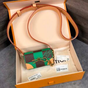 Túi Louis Vuitton Micro Steamer Damier Pop 'Green'
