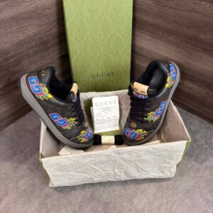 Giày Gucci Screener GG Canvas Flame