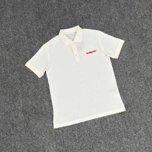 Áo Polo Bubberry Hartford White Embroidery Logo Check