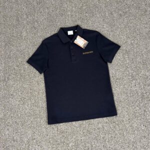 Áo Bubberry Hartford Navy Embroidery Logo Check Polo Shirt