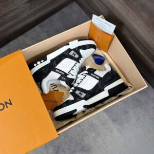Giày Louis Vuitton Trainer Denim ‘Black’ (2026)